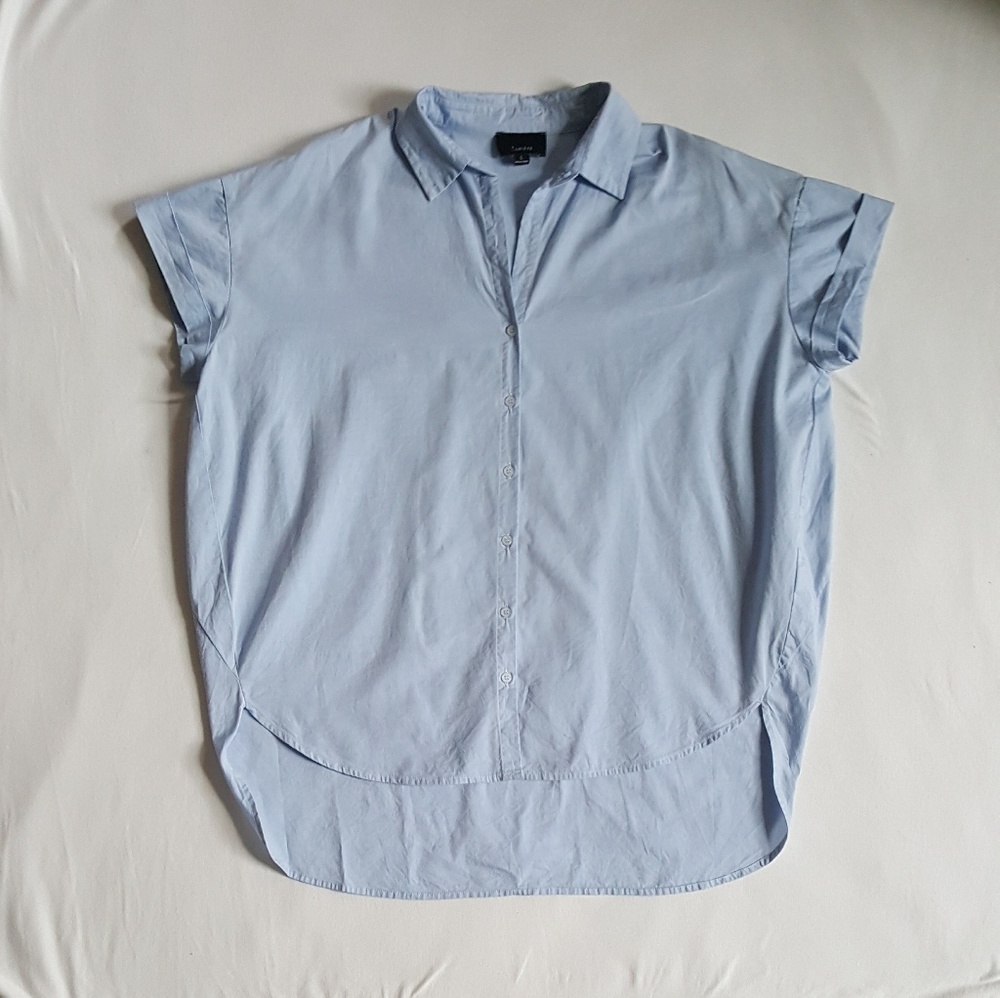 Lumiere oversized chambray blouse